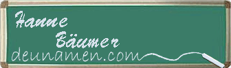 Hanne Bäumer Visitenkarte